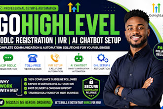 12p 10dlc registration toll free verification ivr ai chatbot setup gohighlevel