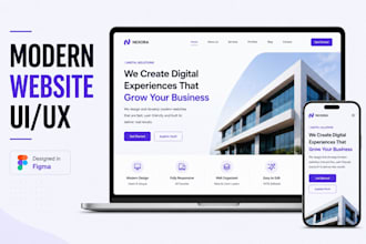 design a modern responsive website UI UX in figma