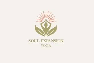 design mindful organic soul expansion yoga logo