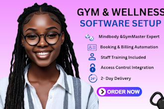 setup mindbody, gymmaster, fitness booking system and wellness CRM