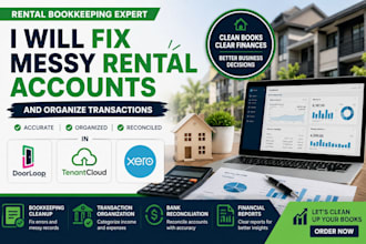 fix messy rental accounts and organize transactions in doorloop, and tenantcloud