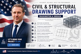 civil and structural drawing support, washington and oregon