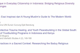 write articles on cultural and religious studies