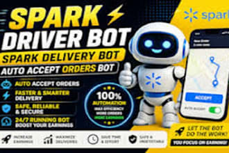 setup spark driver bot, spark delivery bot auto accept orders bot, spark