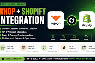build whop shopify checkout integration custom checkout payment gateway fix sync