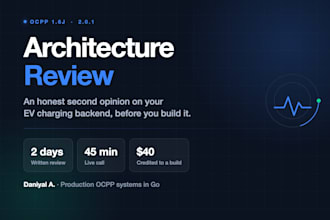 review your ocpp architecture and ev charging backend plan