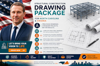 structural construction drawing package for north carolina and virginia