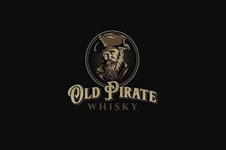 design unique old pirate logo