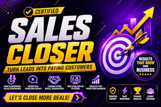 be your high ticket sales closer b2b sales rep appointment setter
