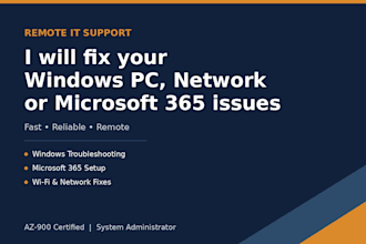 fix your windows PC, network, or microsoft 365
