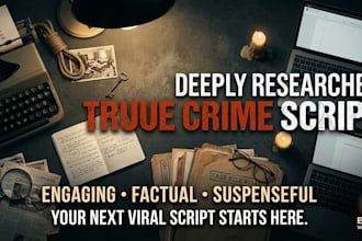 write a deeply researched true crime script for unsolved mystery or dark history