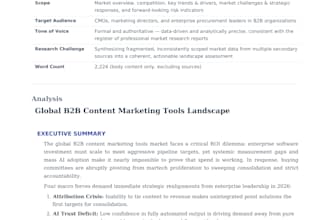 conduct market research and write a business report