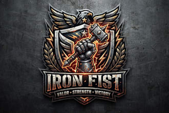 design a bold war logo for your team or brand