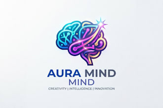 design a creative brain logo for your brand