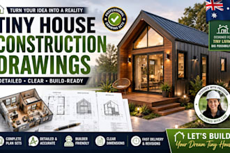 create tiny house construction drawings building plans per m it sets