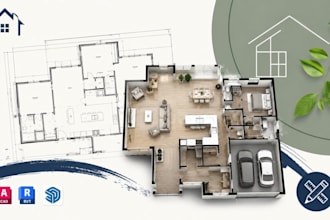 create open concept house floor plans, residential layout and drafting