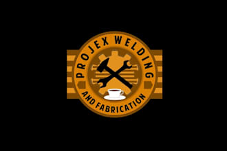 design project welding and fabrication cafe logo