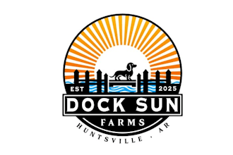 design vibrant animal dock sun farms logo
