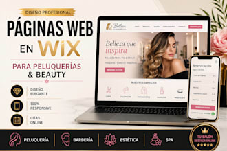 design wix website for spanish peluquerias wordpress barberias wix beauty salons