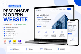 create a responsive modern website