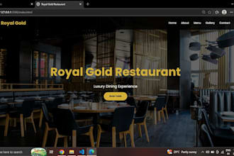 design a modern responsive restaurant website