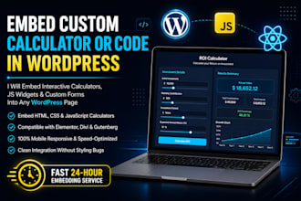embed a custom calculator, javascript tool, or widget in wordpress