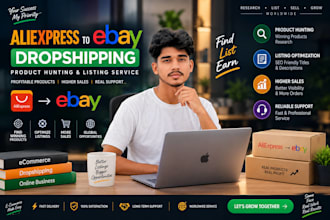 hunt and list hot selling ebay products for you