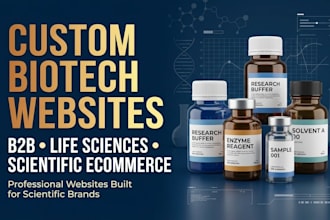 custom biotech website peptide ecommerce for life sciences brands b2b peptide
