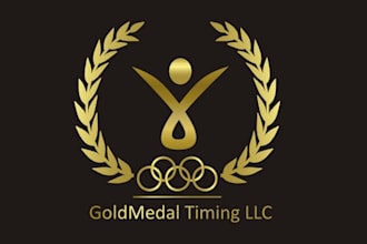 do around olympic gold medal logo for sports timing company