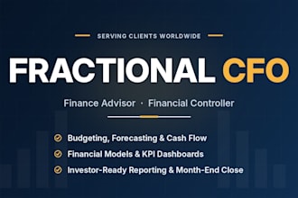 be your fractional cfo, finance advisor and financial controller