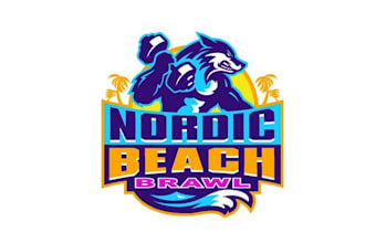 design nordic beach brawl brand logo