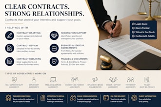 draft contracts, review and negotiate