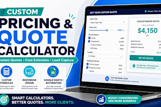 build a custom pricing or quote calculator for your website
