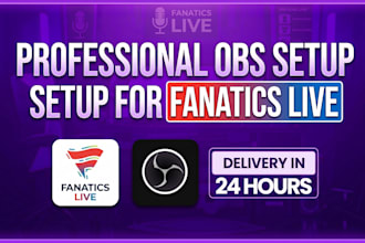 setup fanatics live obs vertical stream