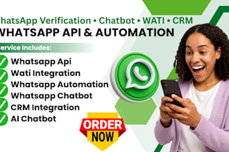 build whatsapp API, wati setup, automation, CRM integration
