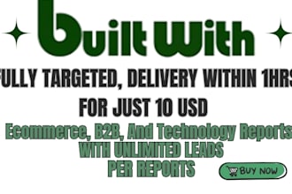 provide targeted builtwith pro leads for b2b lead generation