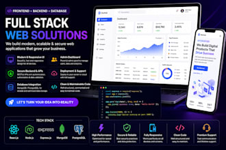create a modern full stack webapps or websites with deployement