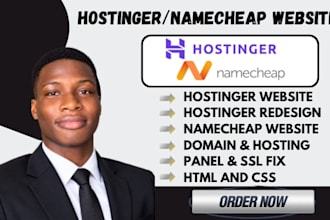 namecheap hostinger website design hostinger website redesign hosting domain ssl