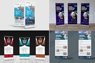 design professional roll up banner, retractable banner, standee, and trade show