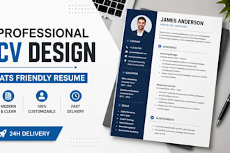 professionally design a modern CV or resume