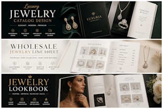 design jewelry catalog brochure for luxury brands and retailers