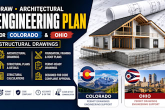 draw stamp architectural engirneering plan for colorado, ohio structural drawing