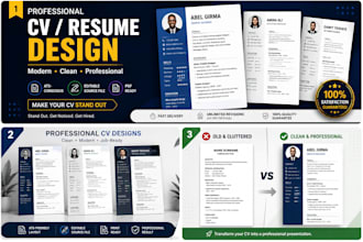 design a professional CV resume and cover letter