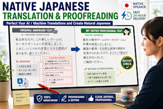 proofread, edit, and polish your japanese text as a native