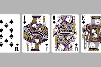 create custom playing cards, poker cards, card box packaging for your game