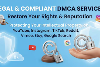 delete,remove,takedown,content from,reddit,tiktok,facebook, google,youtube dmca