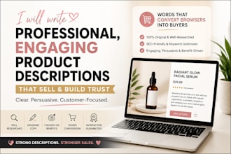 write persuasive product descriptions for your online store