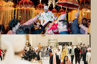 edit your cinematic wedding film, highlights and teaser