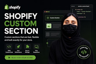create a custom shopify section for your store