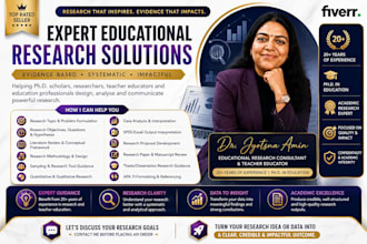 provide expert educational research methodology and data analysis